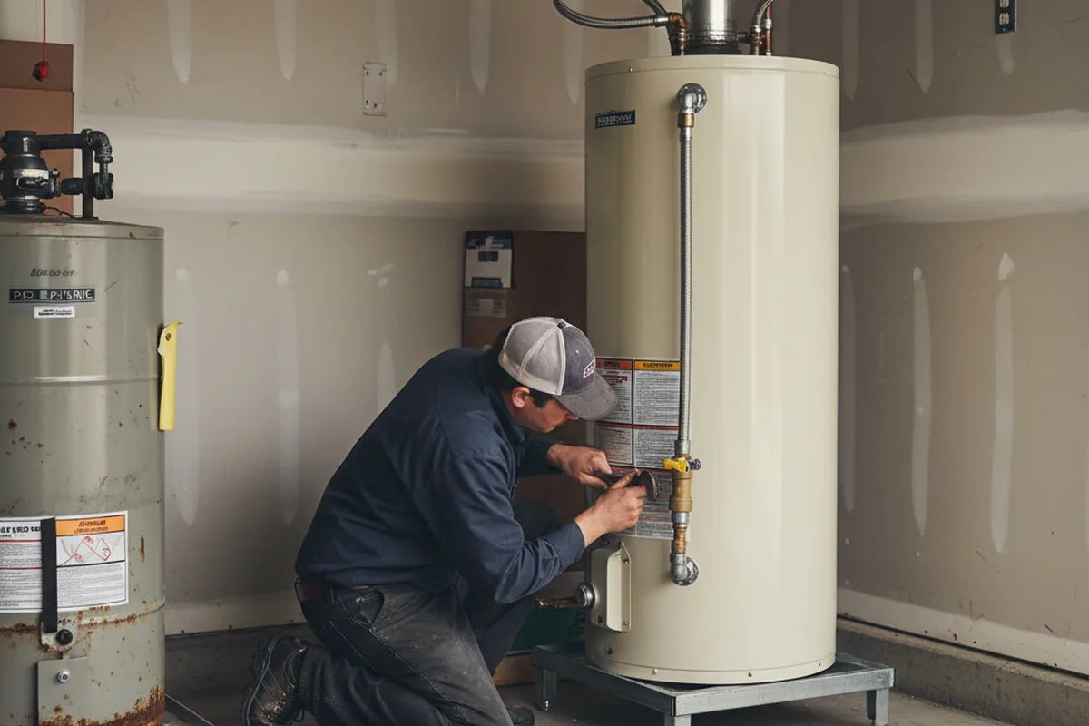 Water heater and shutoff valve replacement in Pleasant Hall